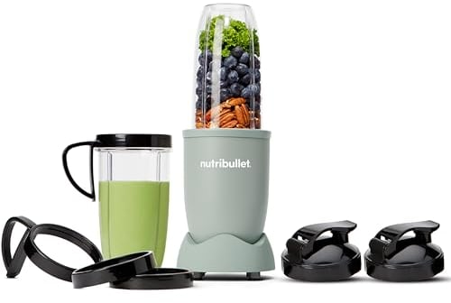 nutribullet Pro 900, Elektrischer Mixer, zerkleinerer, Smoothie Mixer, Multifunktionsmixer, 900w leistung, 900ml und 710ml Becher, Matt Jade, NB910MAJD