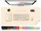 BLESWIN Leder-Schreibtischunterlage, Wasserdichte Laptop-Matte für Den Schreibtisch, Leicht zu Reinigende Büro-Schreibtischmatte, Schreibtischmatte, Große Schreibmatte (Beige, 100x43cm)