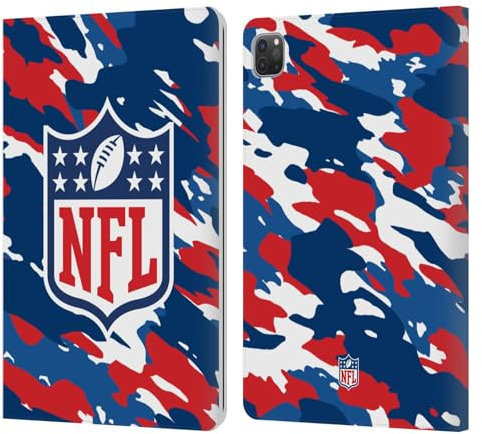 Head Case Designs Licenza Ufficiale NFL Camuffamento Scudo Custodia Cover in Pelle a Portafoglio Compatibile con Apple iPad PRO 11 2020/2021 / 2022