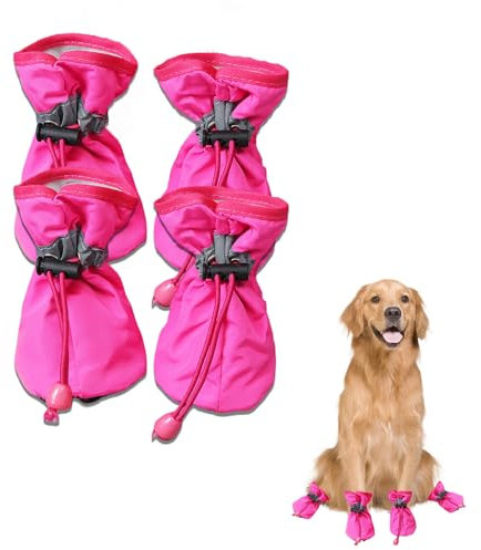 Desuibao Hundeschuhe für kleine, mittelgroße und große Hunde mit reflektierendem Riemen, rutschfeste Hundeschuhe für heißen Bürgersteig, Hundeschuhe und Pfotenschutz für Katzen, Haustiere, Hunde,