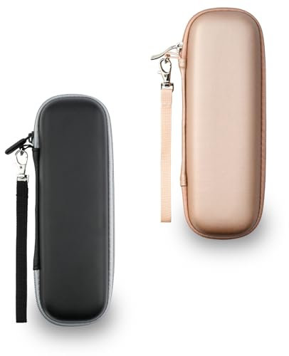 YoHyien 2 Stück Reiseetui Elektrische Zahnbürste für Oral B iO/Oral B Pro/Philips Sonicare, Electric Toothbrush Travel Case, Tragbar Aufbewahrung Hülle für Geschäftsreise (Schwarz + Roségold)