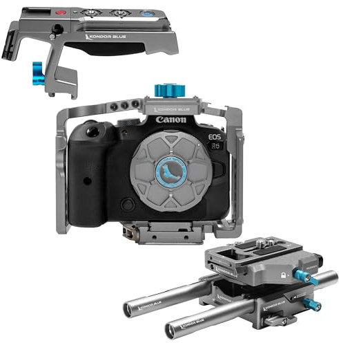 KONDOR BLUE | Base Rig MKII for Canon R5 Arca (R5/R6/R6II/R) | Designed for Professional workflows and Adaptability to Expand Your Setup | Space Gray