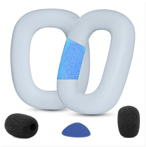 TaiZiChangQin Earpads Replacement Compatible with Logitech G Astro A30 Lightspeed Wireless Gaming Headphones Ear Pads Cushions Protein Leather Foam Kit White