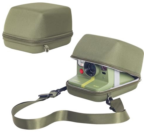 wogozan Protective Case for Polaroid OneStep, OneStep+, Onestep 2,Now, Now+ Gen 2, I-Type Instant Film Camera - Hard Shell Camera Case with Adjustable Shoulder Strap (Green) (No Camera)