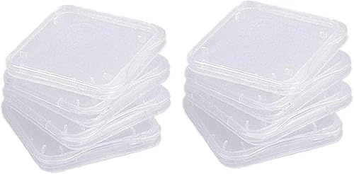10 Pcs Transparent SD Storage Case Holder Box Computer Components Memory Card Cases Memory Card Accessories