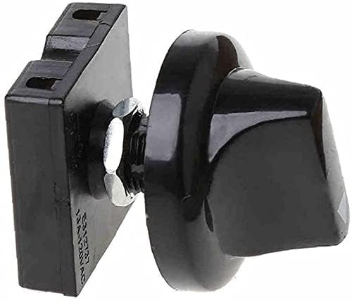 Interruptor giratorio de ventilador negro de 4 posiciones, interruptor selector de 3 velocidades con botón, regulador de velocidad del ventilador, interruptor aislador de ventilador y controles
