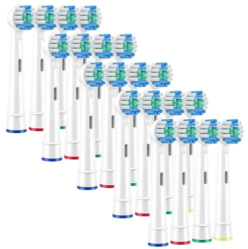 20 Stück Aufsteckbürsten Kompatibel mit Oral B Aufsteckbürsten, Zahnbürstenaufsatz, Professionelle Elektrische Bürstenköpfe für Oral B Ersatzköpfe (ausgenommen Pulsonic- und IO-Serien)