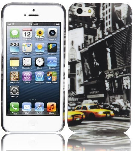 Cadorabo - Hard Cover für Apple iPhone 5 / iPhone 5S / iPhone SE - Case Cover Schutzhülle Bumper im Design: New York CAB