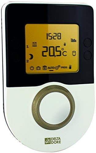 Delta Dore Gestionnaire d'énergie 1 à 2 zones Calybox 1020 WT pour chauffage électrique fil pilote. Chauffage connecté | Programmation | Suivi des consommations - 6050599 Blanc/Noir Taille unique