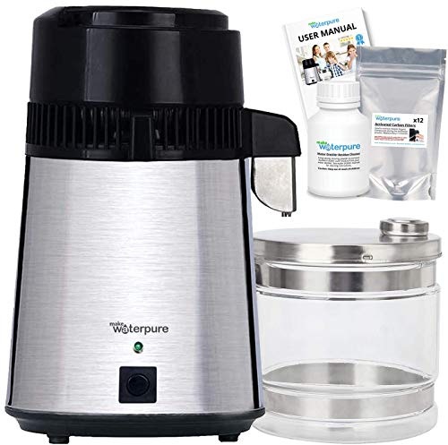 * Stainless Steel Water Distiller + 12 carbon filters (3 years worth!) + 4 Litre Glass Jug *