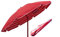 Joy Summer Ombrellone Spiaggia 200 cm in Polycotton Palo in Ferro Laccato Rosso Punta a Vite Mare Lido Vulcano - Rosso