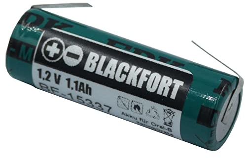 Akkuline Oral‑B Ersatzakku 1,2V NiMH 1100 mAh – 14×42 mm Rundzelle mit Lötfahnen – kompatibel mit Oral‑B Professional Care, Triumph, Vitality & mehr – Hochwertiger Zahnbürstenakku