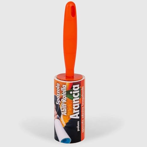 La Briantina Spazzola Rullo Adesiva Levapelucchi Arancia, per Tutti i Tessuti, 10 Metri, Profumo di Arancia