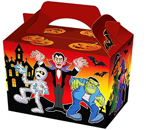 Playwrite 8 x Halloween Spooky Party Food Boxes Trick or Treat Sweet Meal Box Bag