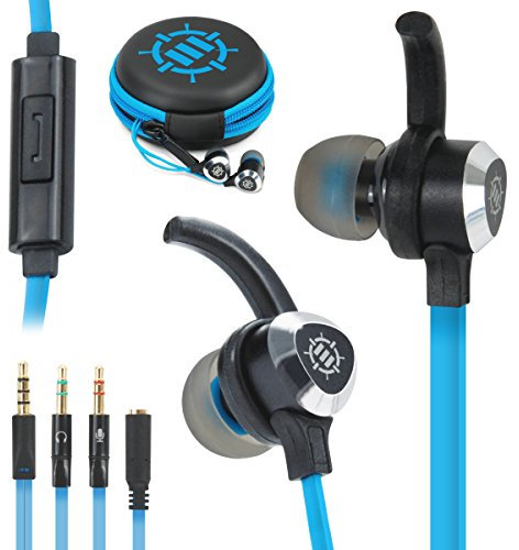 ENHANCE Auriculares Gaming In Ear con Micrófono para Pc, Ps4, Xbox One, Switch, Móvil, Etc. Cable Divisor De Canal para Pc. Funda De Eva. Sujeción Hora Y Aislamiento De Ruido