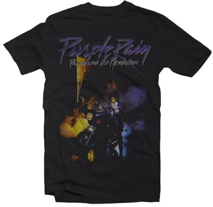 Prince - Purple Rain Unisex Medium T-Shirt - Black