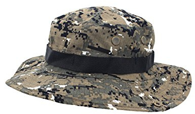 Letuwj Outdoor Camouflage Buschhüte Climbing Hiking Fishing Sonnenhut ACU Tarnung L(58-60)