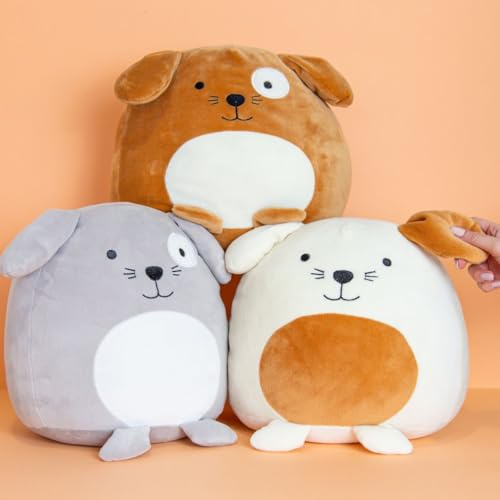 balvi Kissen Woof! Braun In Hundenform Flauschig und weich Polyester