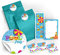 Mitgebsel Kindergeburtstag 12 Geschenktüten / blau + 12 Aufkleber + 12 Lesezeichen + 12 Mini-Notizblöcke Schwimmbad / Gastgeschenke für Kinder Junge Mädchen Geburtstag Giveaways Pool-Party Party-Tüten