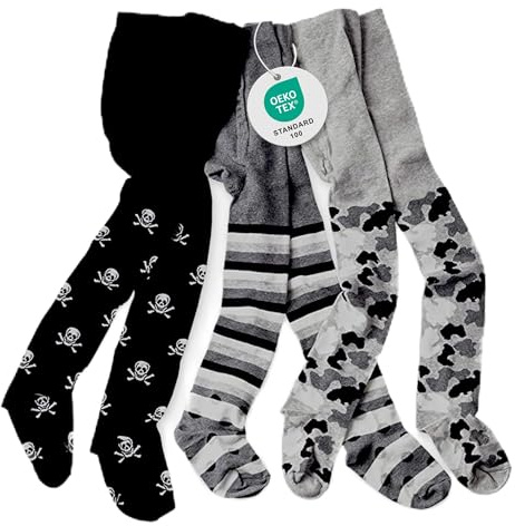 WELLYOU-Set de 3 collants unis-Lot de collants pour bébé et enfants-garçons et filles, taille 62-146