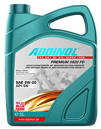 Addinol Motoröl Motorenöl Motor Motoren motor oil engine oil Benzin 5W-20 Premium 0520 FD 5L 72097381
