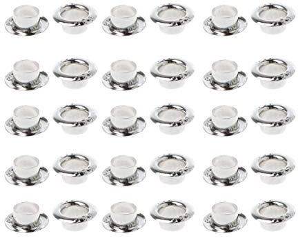 Baiyao 30Pcs S925 Silber Glatte Perlen Kappe 4,5 Mm Loch Perlen Kappe Für Schmuck Machen DIY Handwerk