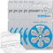 30 batterie per apparecchi acustici Power One Implant Plus (5 confezioni da 6) PR44 blu + scatola per 2 batterie per apparecchi acustici.