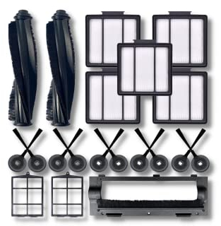JoyBros Replacement Parts Compatible for Shark ION Robot R85 RV850 RV761 S86 S87 S88 R71(RV700_N) R72(RV720_N) R75(RV750_N) AV751/752/753 Accessories Sweep/Main Roller Brush Filter Roller Protector