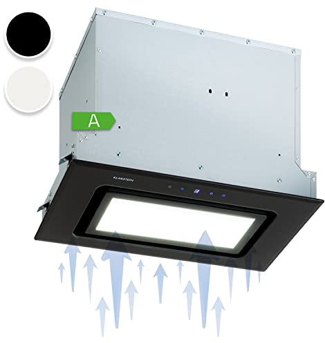 Klarstein Hektor - Brilliant Edition Fan Module, 52 cm, Max. Exhaust Air Output 506 m³ / h, EEC: C, 3 Levels, Ventilation Timer, LED Panel: 6500 K, Touch Panel, Extractor Hood - Black