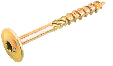 Tellerkopfschrauben Holzschrauben Sparrenschrauben extra breiter Tellerkopf TX30 TX40 Ø 6 8 10 80-400mm mit Schaftfräser und Schneidkerbe (6,0 x 160 mm TX30-100 St.)