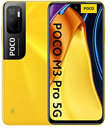 Xiaomi Poco M3 Pro 5G - Smartphone, 6.5 Pulgadas, 4GB RAM / 64GB ROM, SIM Doble, Android 11, Amarillo
