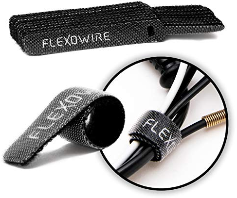 Flexowire 50 bridas de velcro de 15 cm x 12 mm, reutilizables, cinta de velcro para cables, bridas de velcro