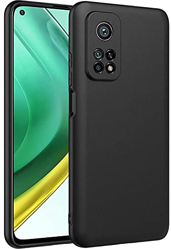 Verco Kompatibel mit Xiaomi Mi 10T Hülle und Mi 10T Pro Hülle, Matte Rückschale Schutzhülle für Xiaomi Mi 10T/10T Pro Case Silikon Handyhülle - Schwarz