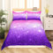 Homemissing Glitter Parure de Lit 220x240cm Sparkle Galaxiekle Starlight Gradient Design Housse de Couette Garçons Filles Rose Violet Parure Housse de Couette Bleu avec 2 taie d'oreiller 65x65cm