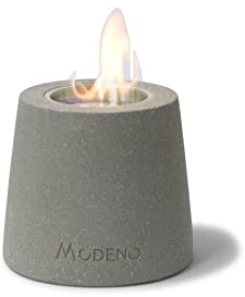 Bio-Ethanol-Kamin, rauchfrei, tragbar, Beton, Mini-Tisch-Feuerstelle, Schüssel, Topf für drinnen und draußen, Gartendekoration, 16 x 16 x 26,2 cm, Grau