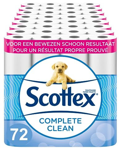 Scottex Papier toilette Complete Clean Blanc 72 rouleaux (8x9r)