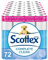 Scottex Complete Clean Toilettenpapier 72 Rollen, Komplettpflege, einzigartige 3D Wave-Textur – Maxi-Pack