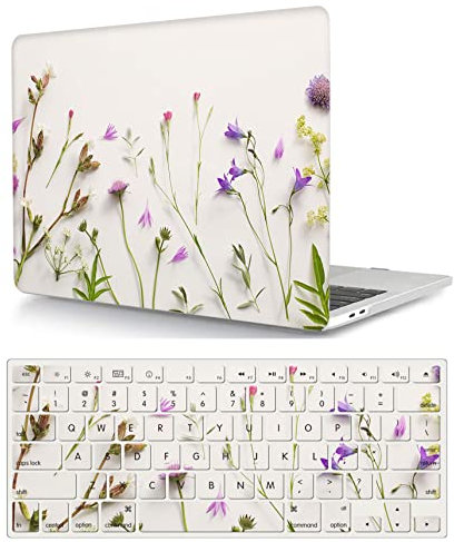 Estuche Dura para MacBook Pro 15 Pulgadas A1398 2015 2014 2013 2012 Versión con Pantalla Retina, Funda Protettiva Delgada in Plastica & Cubierta de Teclado, Floral Morado