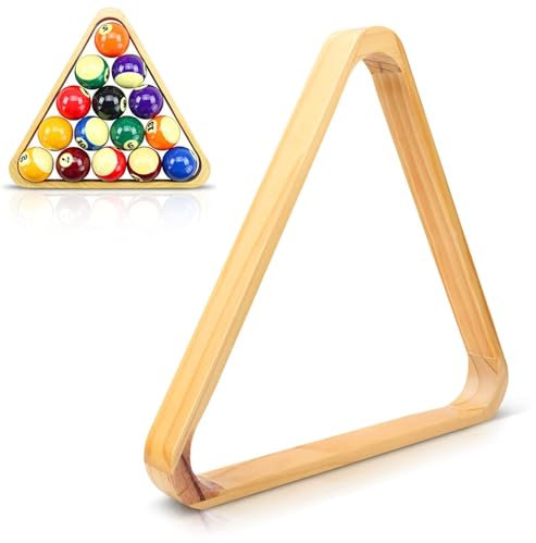 Agatige Biliardo Telaio, Biliardo Professionale in Legno Telaio Triangolare a Rombo Addensare Tavolo da Biliardo Triangolo Biliardo Palline da Biliardo Rack Forniture Sportive Accessori(American)