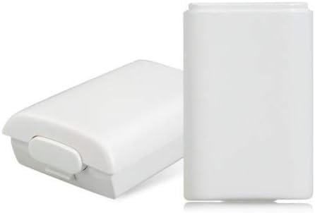 2x White AA Battery Holder Shell Back Door Cover Lid Replacements, Compatible with Microsoft Xbox 360 Wireless Controllers