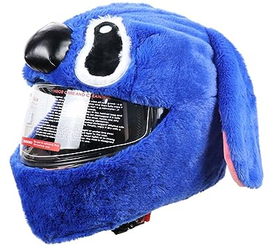 Tioheam Motorradhelm Abdeckung Plüsch Motorradhelm Überzüge, Cartoon Helmüberzug Für Motorradhelm, Integralhelm Schutzhülle Hutschutz, Für Motorradhelm, Umfassende Wärme (Helm Nicht Inbegriffen)