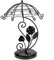 porte bijoux femme Présentoir de bijoux en métal, parapluie de Style Vintage, Rose, boucle d'oreille, arbre, présentoir de bijoux, rangement d'ornements for chambre à coucher/maison/magasin Presentoir