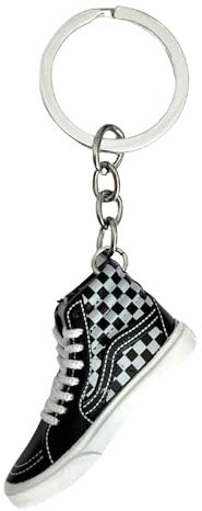 AUTOZOCO Porte-clés Mini Sneaker de Style Urbain - Chaussure Haute de Sport Compatible avec Vans