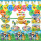 Geburtstag party set Geburtstagsdeko Pappteller Serviette Kindergeburtstag Geburtstag Deko Ballon Banner Tischdecke Happy Birthday Tortendeko,Geeignet für 10 Personen Partygeschirr (C1)
