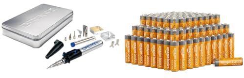 Dremel 2000 VersaTip Lötkolben - Brennkolben und Löt-Set mit 6 Wechselspitzen zum Löten & Amazon Basics AA-Alkalibatterien, leistungsstark, 1.5 V, 100er-Pack