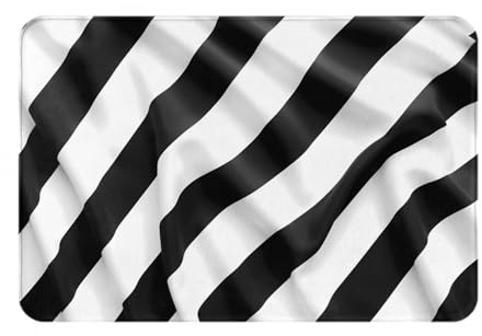 YYHHAOFA Fußmatte mit schwarz-weißer Formel, karierte Flaggen, 40,6 x 61 cm, rutschfest und leicht zu reinigen, geeignet für Haustür, Schlafzimmer, Wohnzimmer, Büro