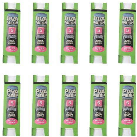 Evenden 10X 5M PVA 37mm Wide Mesh Refill Karpfenangeln Stocking Boilie Rig Köder Wrap