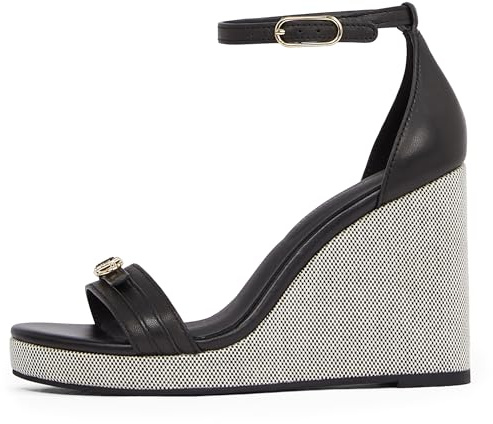 Tommy Hilfiger Donna Espadrillas Wedge Sandal Leather in Pelle
