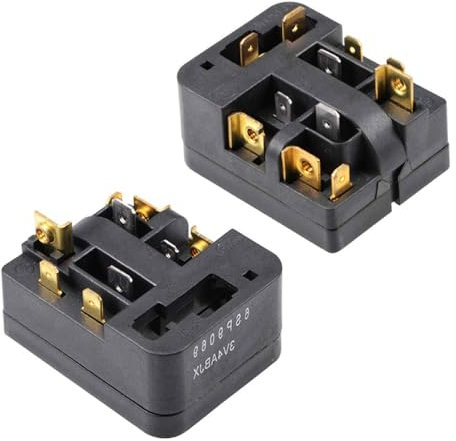 Relé de arranque PTC para refrigerador, 2 piezas universales para compresor de refrigerador, protector de sobrecarga térmica, piezas de repuesto para sistema de refrigeración