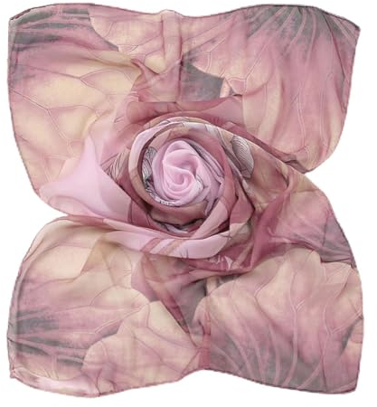 EORPAVU Schals für Damen,bandana,kopftuch damen,bandana damen,Glatter Seidenschal Damen Hijab Schals,Schal mit Chiffon-Aufdruck, dünner Chiffon-Sonnenschutz-Halsschal,50 x 150 cm